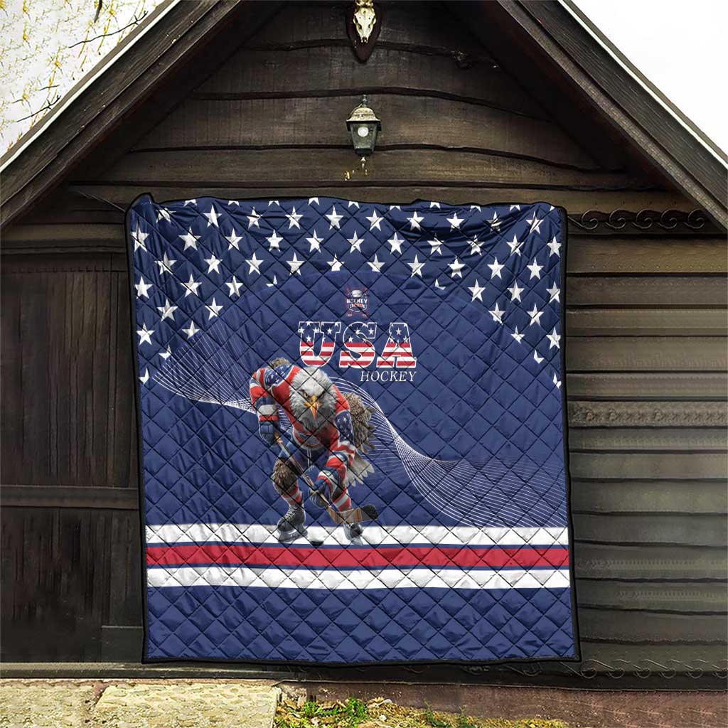 USA Ice Hockey Quilt Eagle Mascot