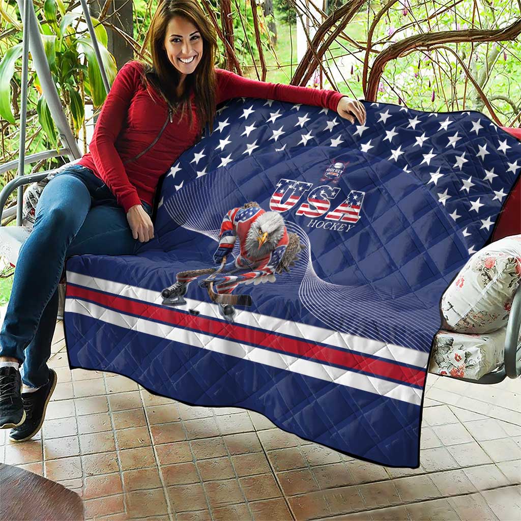USA Ice Hockey Quilt Eagle Mascot