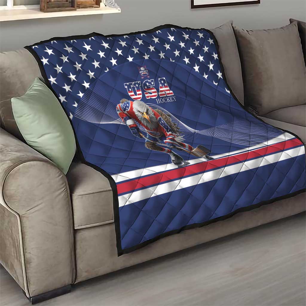 USA Ice Hockey Quilt Eagle Mascot