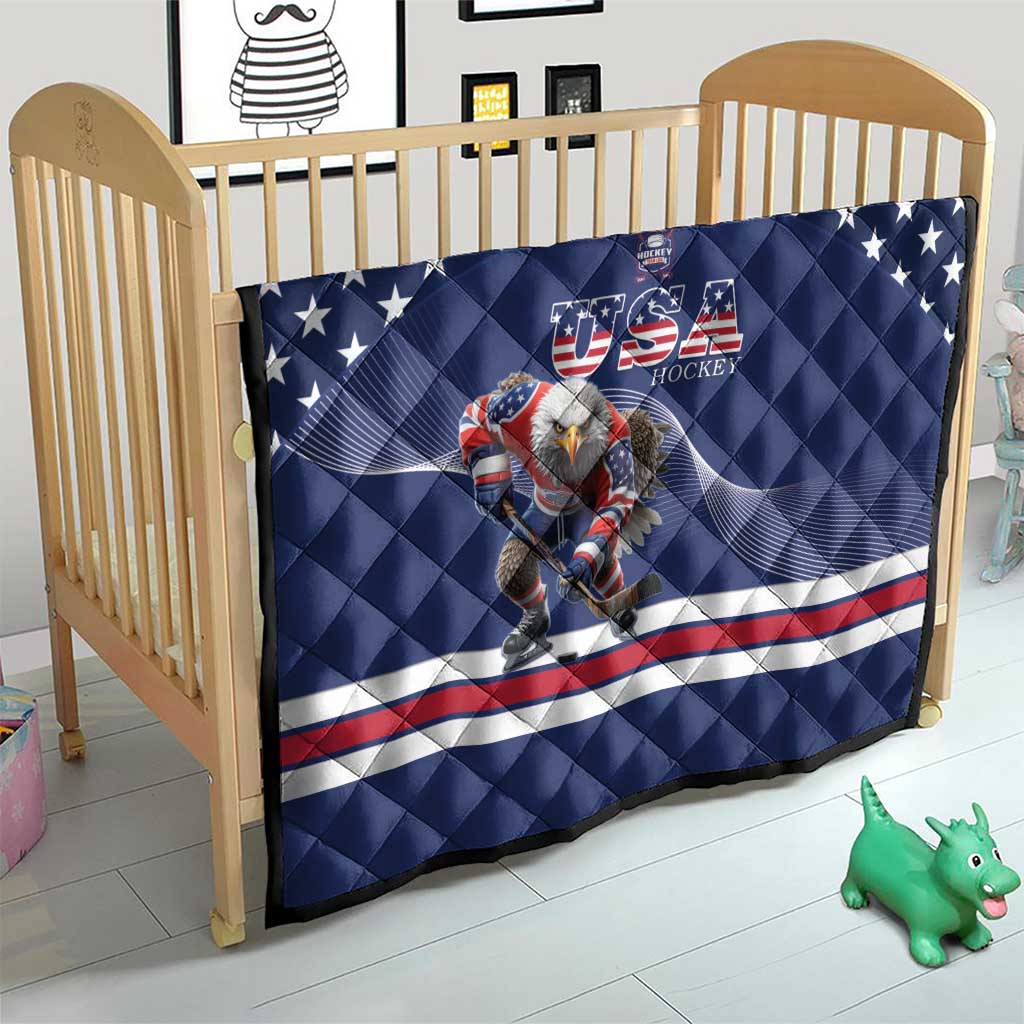 USA Ice Hockey Quilt Eagle Mascot