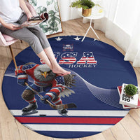 USA Ice Hockey Round Carpet Eagle Mascot