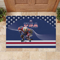 USA Ice Hockey Rubber Doormat Eagle Mascot