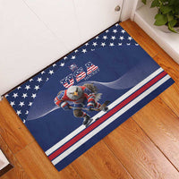 USA Ice Hockey Rubber Doormat Eagle Mascot