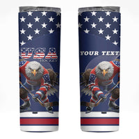 Custom USA Ice Hockey Skinny Tumbler Eagle Mascot