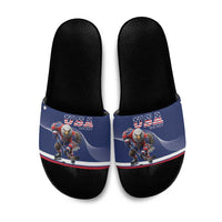 USA Ice Hockey Slide Sandals Eagle Mascot