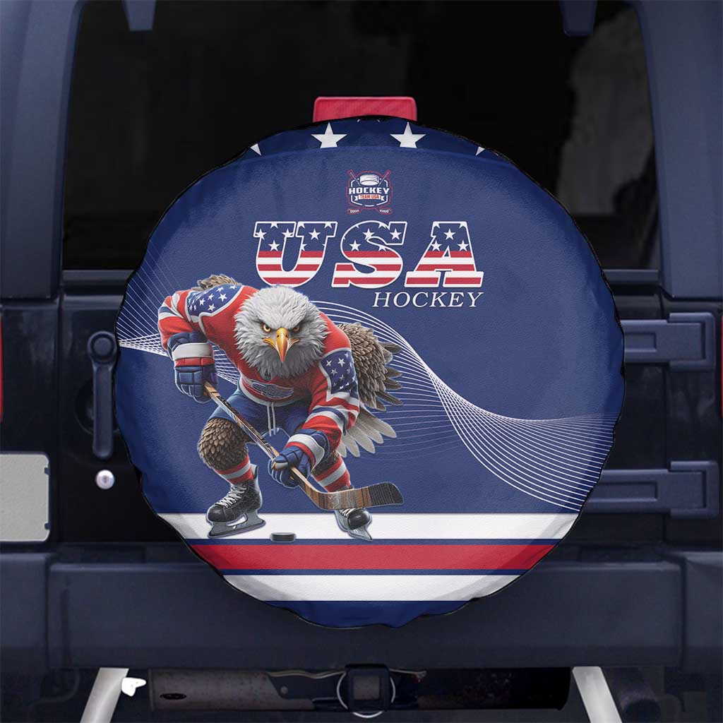 USA Ice Hockey Spare Tire Cover Eagle Mascot
