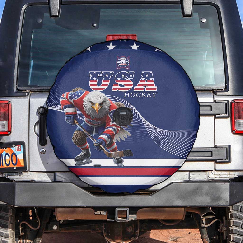 USA Ice Hockey Spare Tire Cover Eagle Mascot