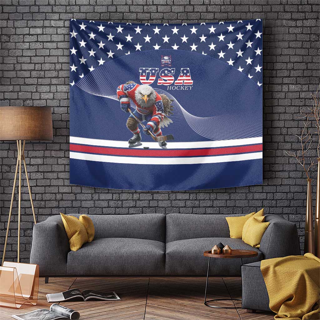 USA Ice Hockey Tapestry Eagle Mascot