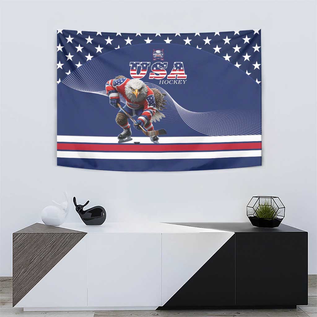 USA Ice Hockey Tapestry Eagle Mascot
