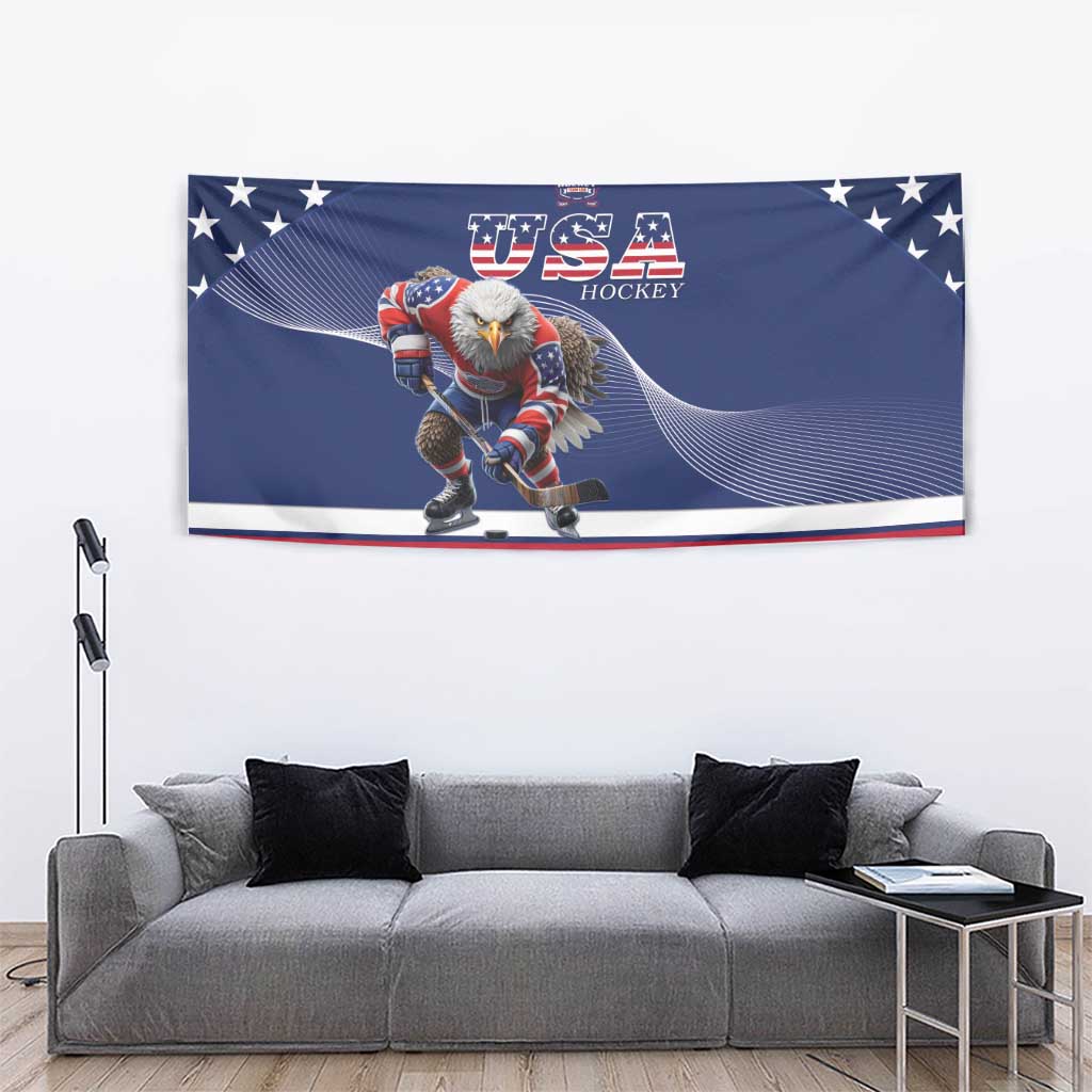 USA Ice Hockey Tapestry Eagle Mascot