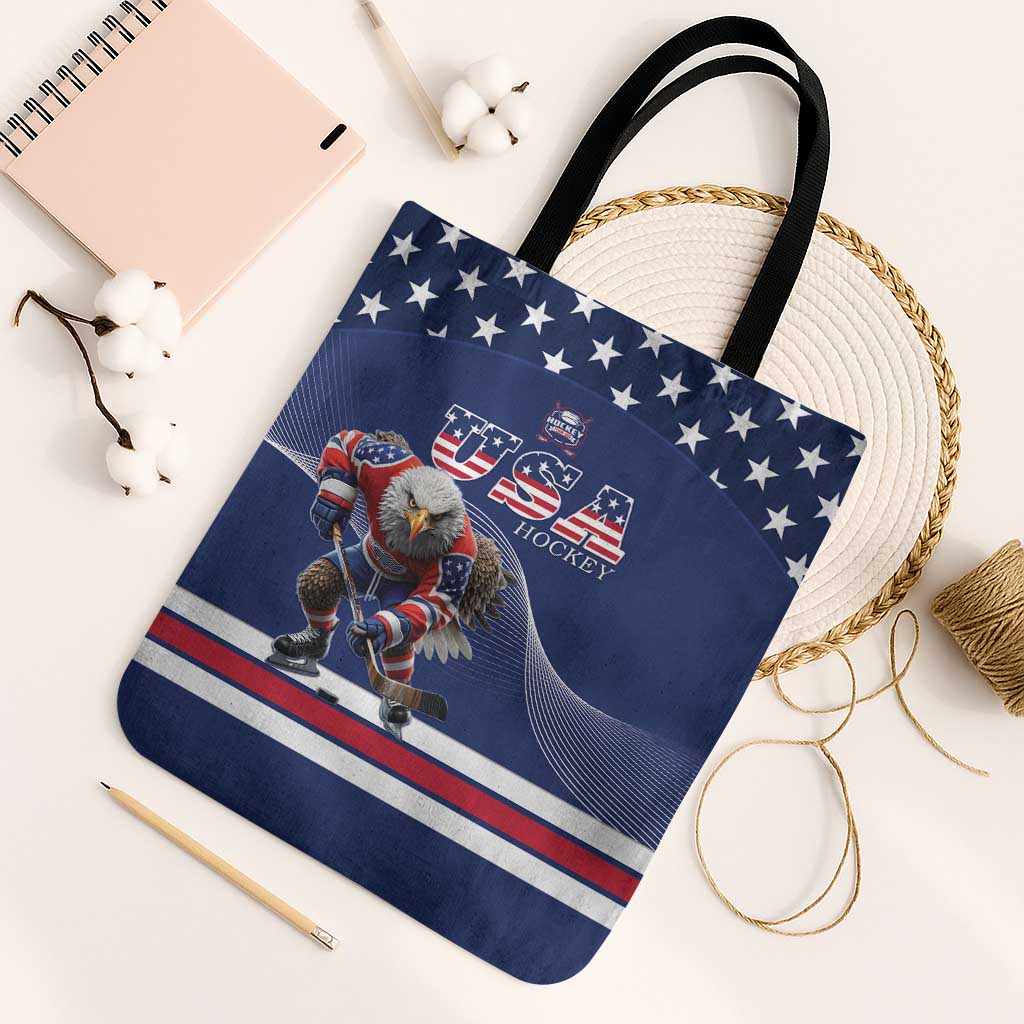 USA Ice Hockey Tote Bag Eagle Mascot