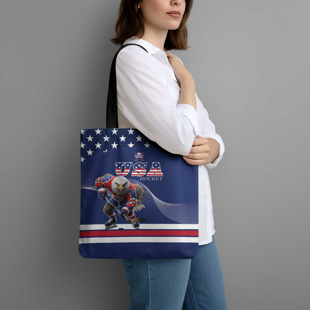 USA Ice Hockey Tote Bag Eagle Mascot