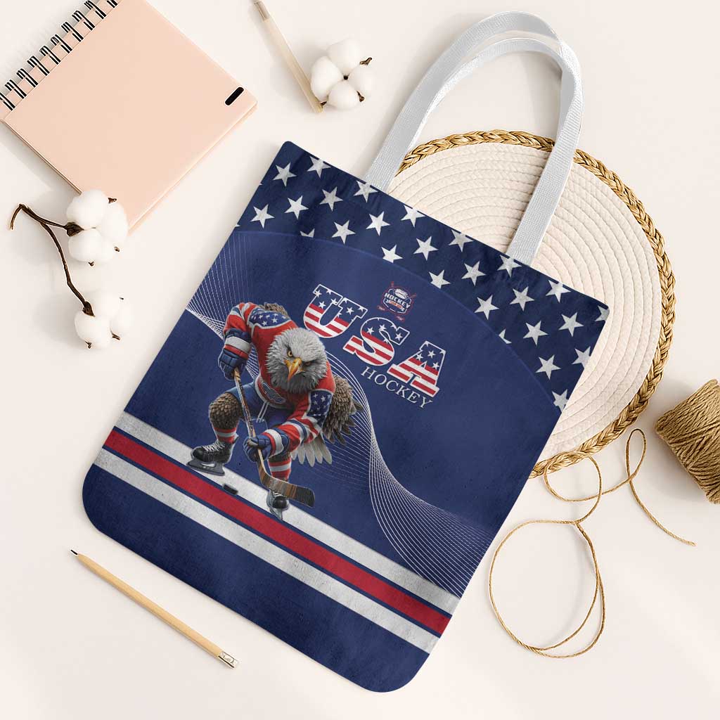 USA Ice Hockey Tote Bag Eagle Mascot
