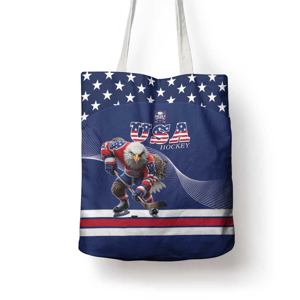 USA Ice Hockey Tote Bag Eagle Mascot