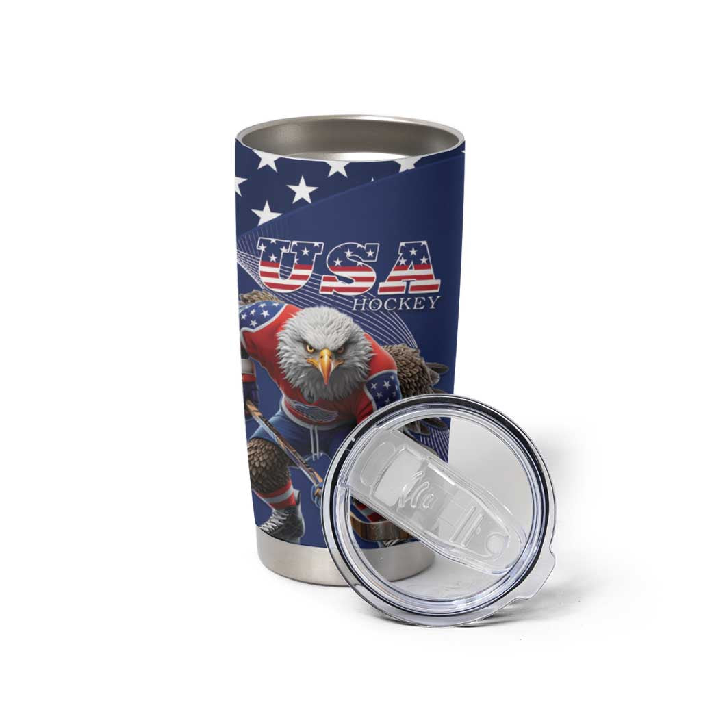 Custom USA Ice Hockey Tumbler Cup Eagle Mascot