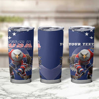 Custom USA Ice Hockey Tumbler Cup Eagle Mascot