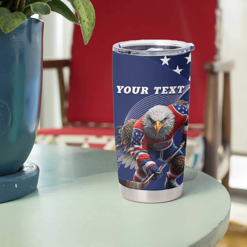 Custom USA Ice Hockey Tumbler Cup Eagle Mascot