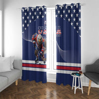 USA Ice Hockey Window Curtain Eagle Mascot