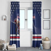 USA Ice Hockey Window Curtain Eagle Mascot