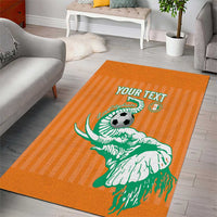 Custom Ivory Coast Football Area Rug Come On Elephants