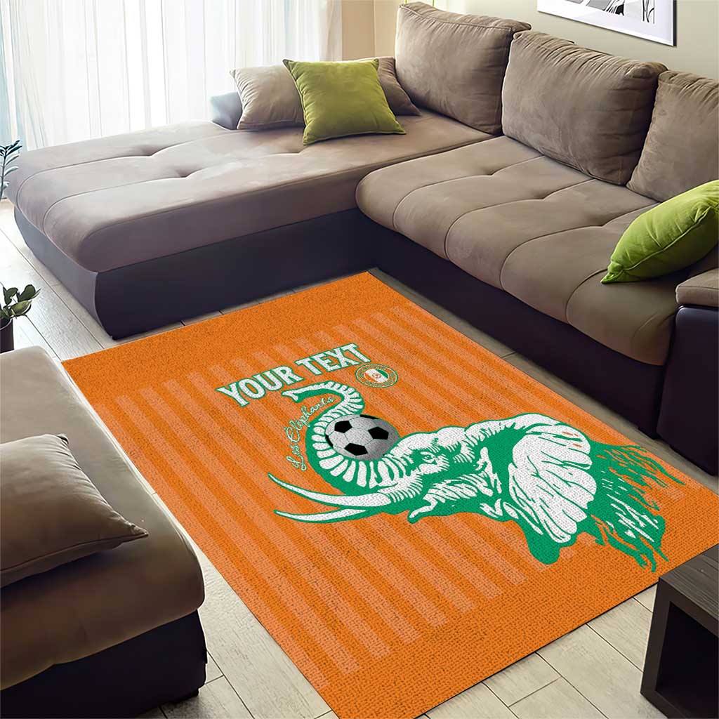 Custom Ivory Coast Football Area Rug Come On Elephants