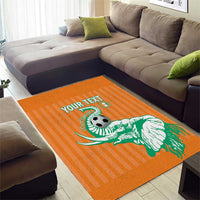 Custom Ivory Coast Football Area Rug Come On Elephants