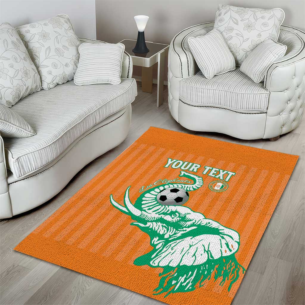 Custom Ivory Coast Football Area Rug Come On Elephants