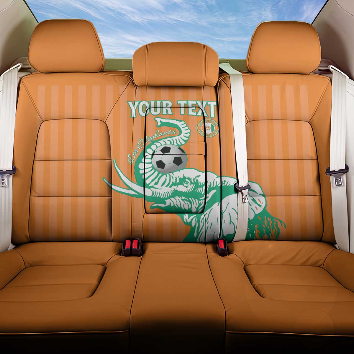 Custom Ivory Coast Football Back Car Seat Cover Come On Elephants
