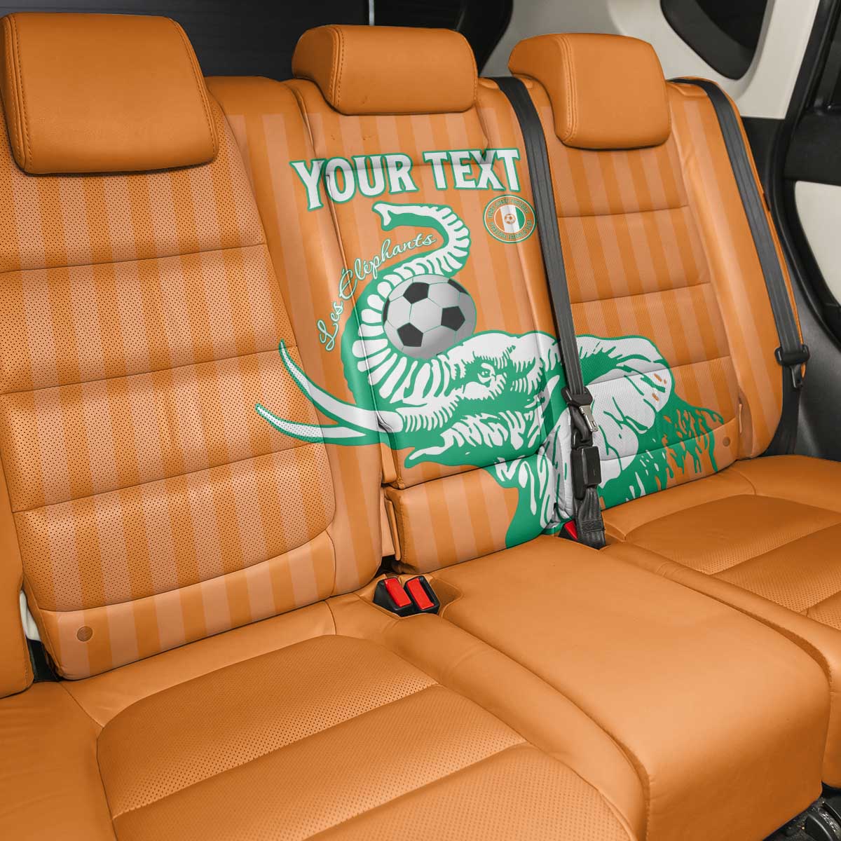 Custom Ivory Coast Football Back Car Seat Cover Come On Elephants