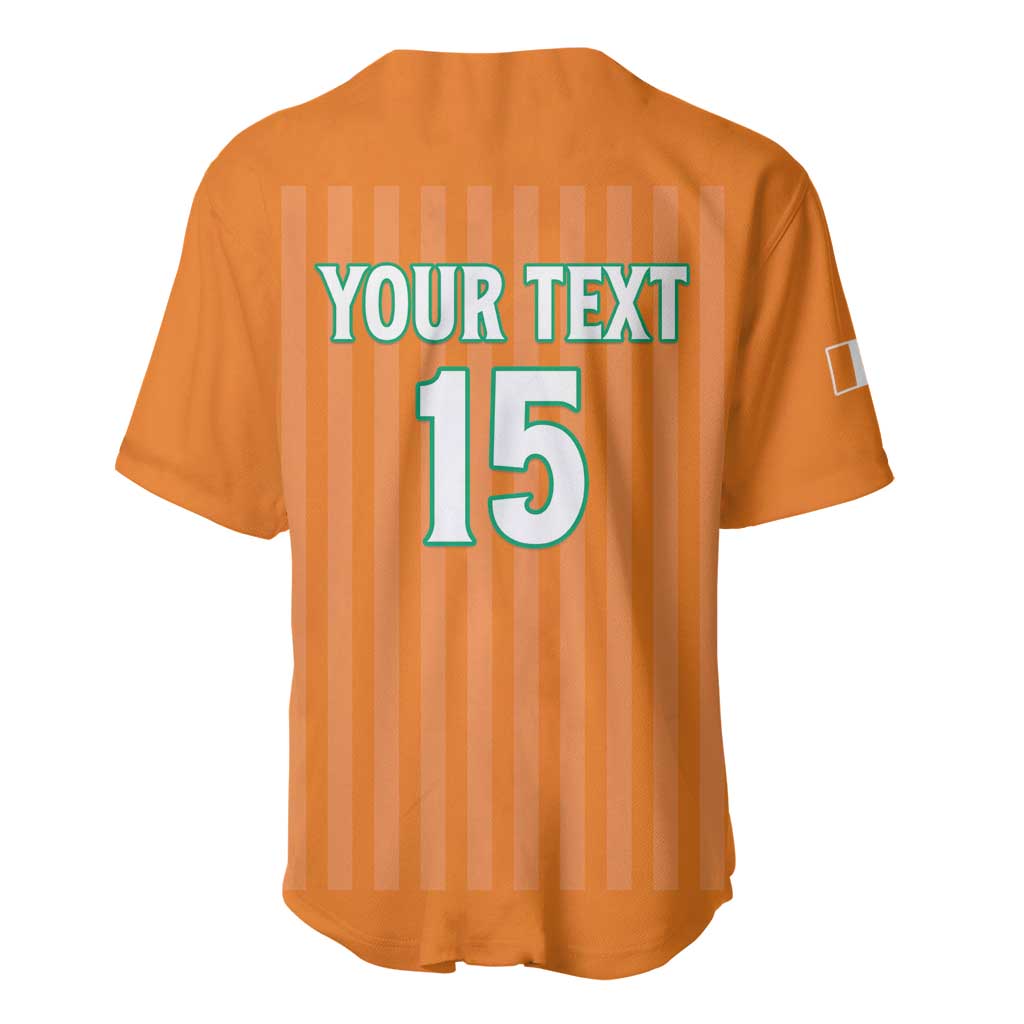 Custom Ivory Coast Football Baseball Jersey Come On Elephants