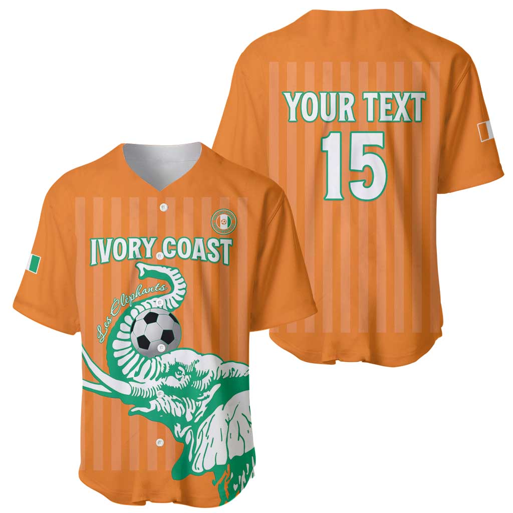Custom Ivory Coast Football Baseball Jersey Come On Elephants