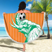 Custom Ivory Coast Football Beach Blanket Come On Elephants