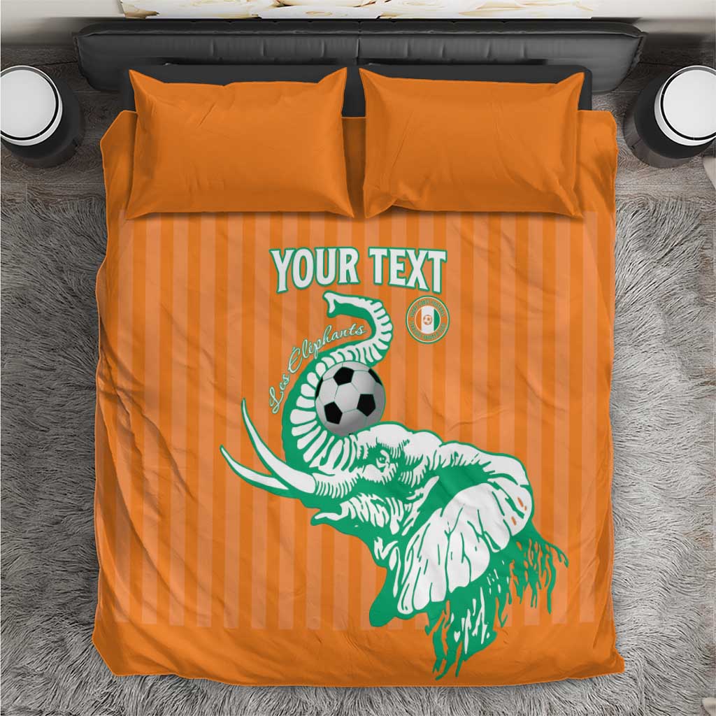 Custom Ivory Coast Football Bedding Set Come On Elephants