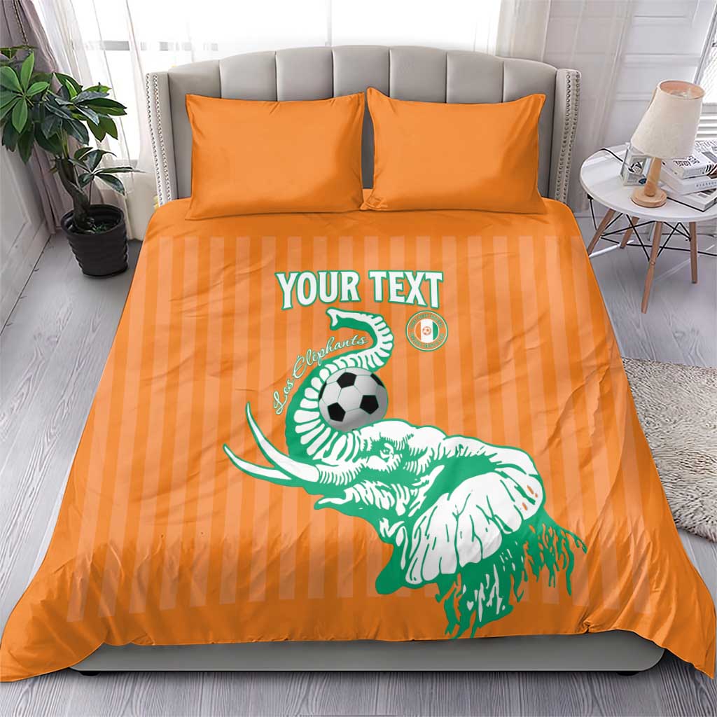 Custom Ivory Coast Football Bedding Set Come On Elephants