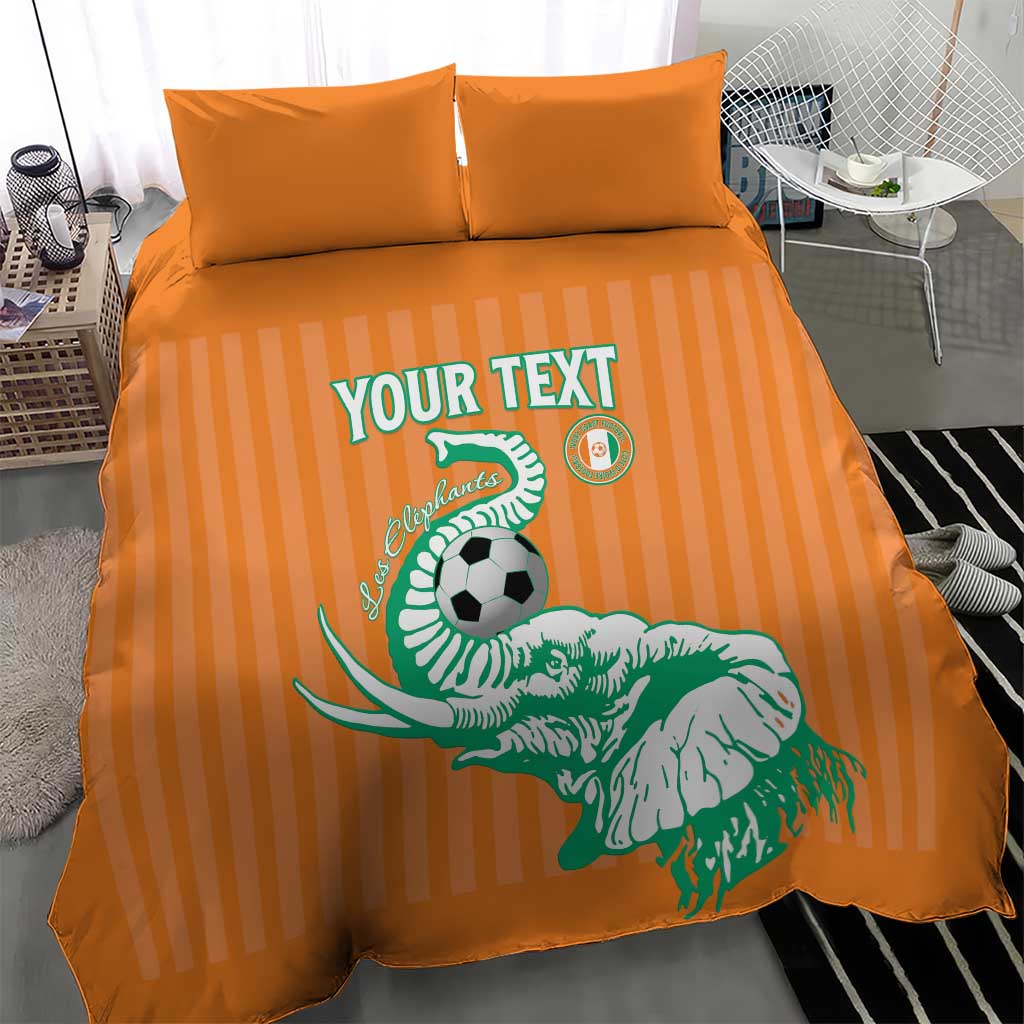 Custom Ivory Coast Football Bedding Set Come On Elephants