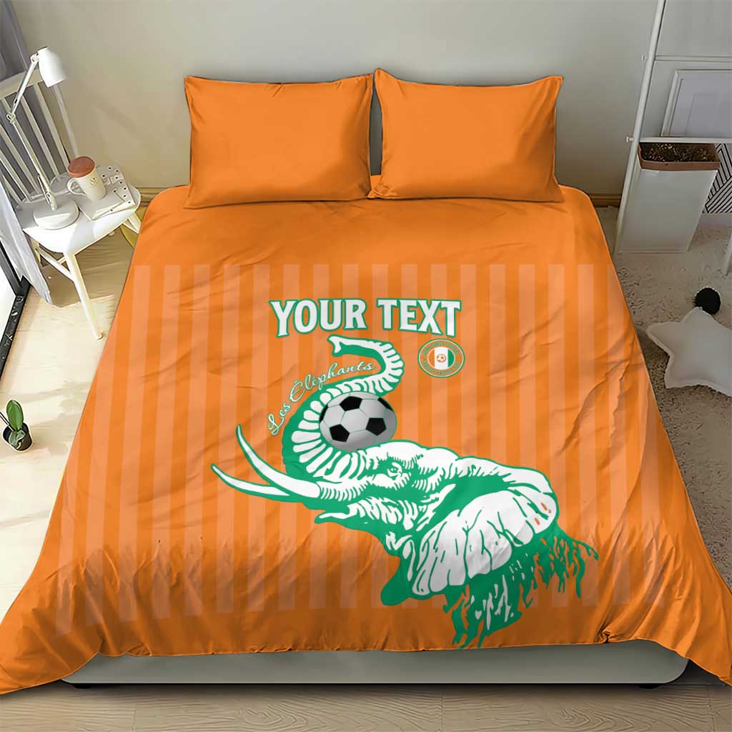 Custom Ivory Coast Football Bedding Set Come On Elephants