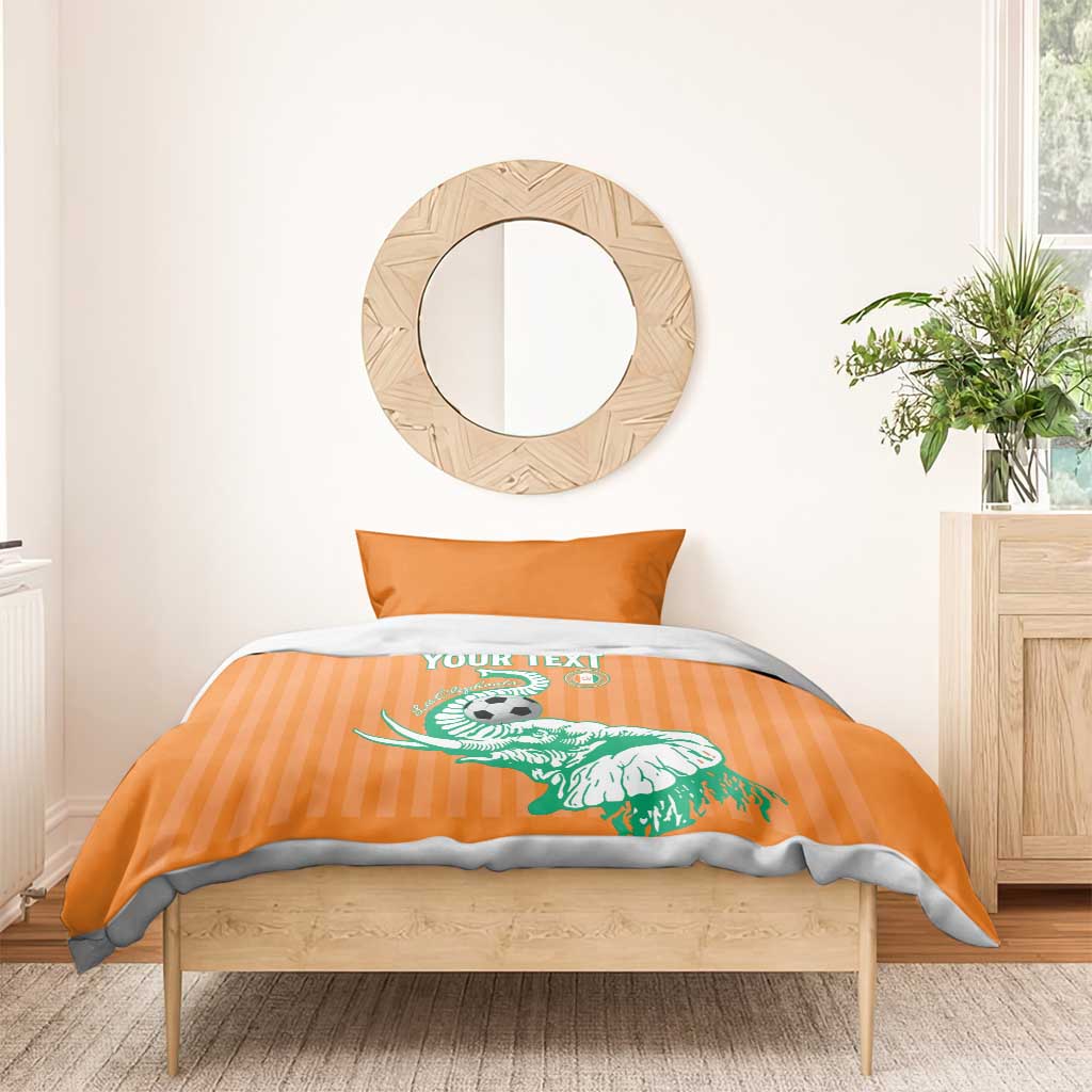 Custom Ivory Coast Football Bedding Set Come On Elephants