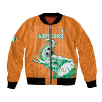 Custom Ivory Coast Football Bomber Jacket Come On Elephants