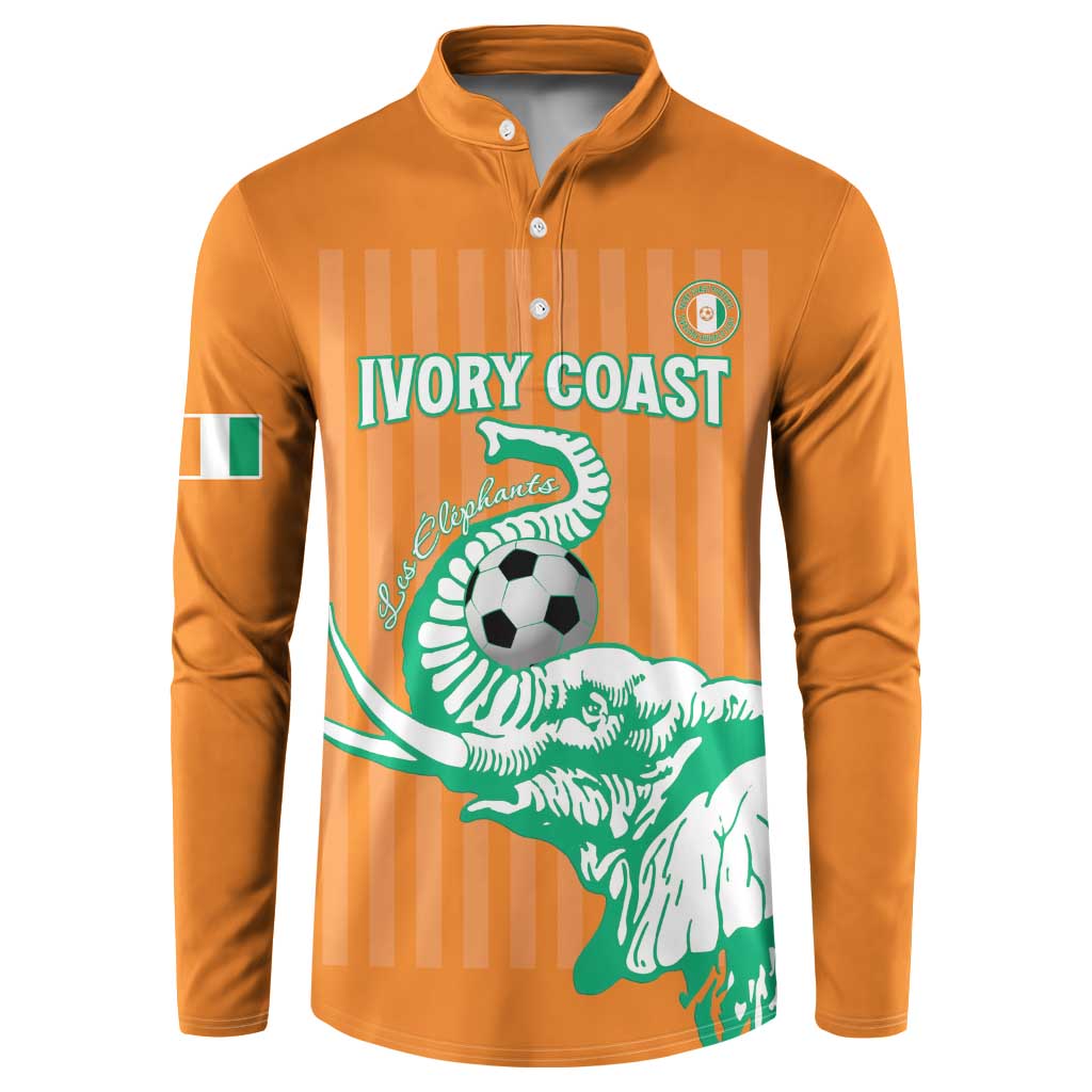 Custom Ivory Coast Football Button Sweatshirt Come On Elephants