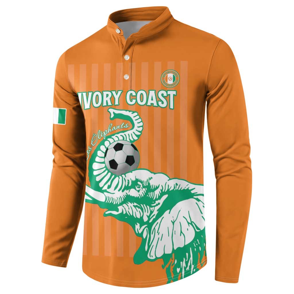 Custom Ivory Coast Football Button Sweatshirt Come On Elephants