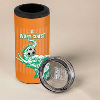 Custom Ivory Coast Football 4 in 1 Can Cooler Tumbler Come On Elephants