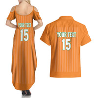 Custom Ivory Coast Football Couples Matching Summer Maxi Dress and Hawaiian Shirt Come On Elephants