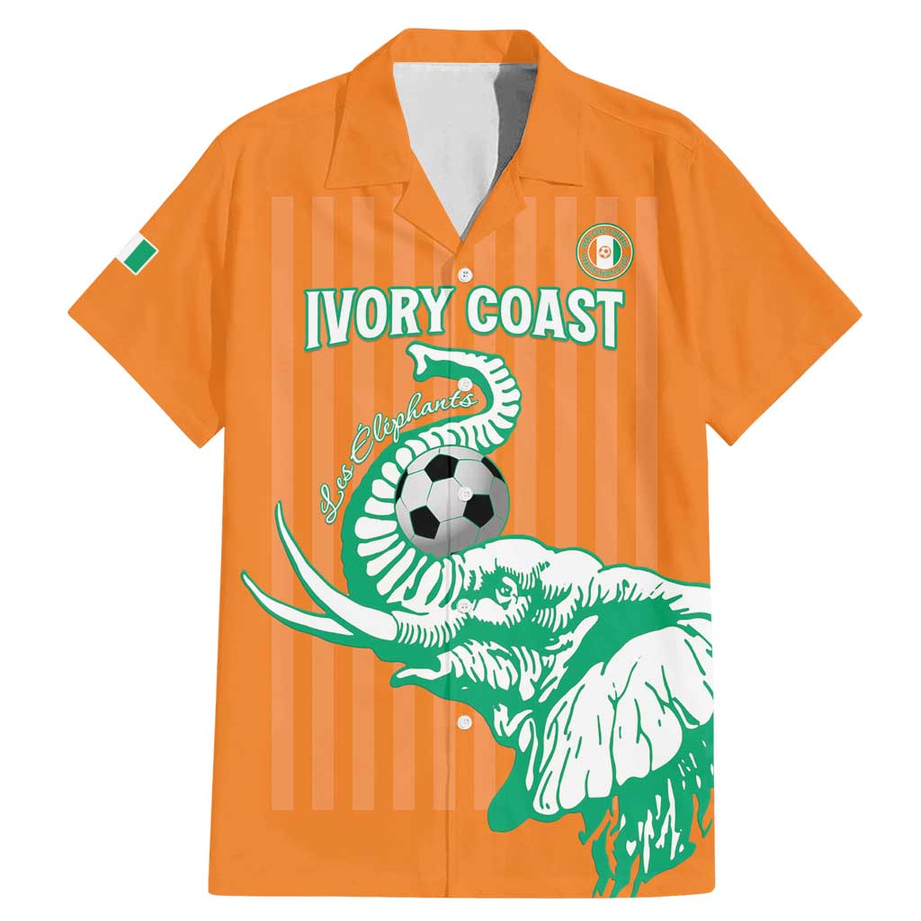Custom Ivory Coast Football Family Matching Mermaid Dress and Hawaiian Shirt Come On Elephants