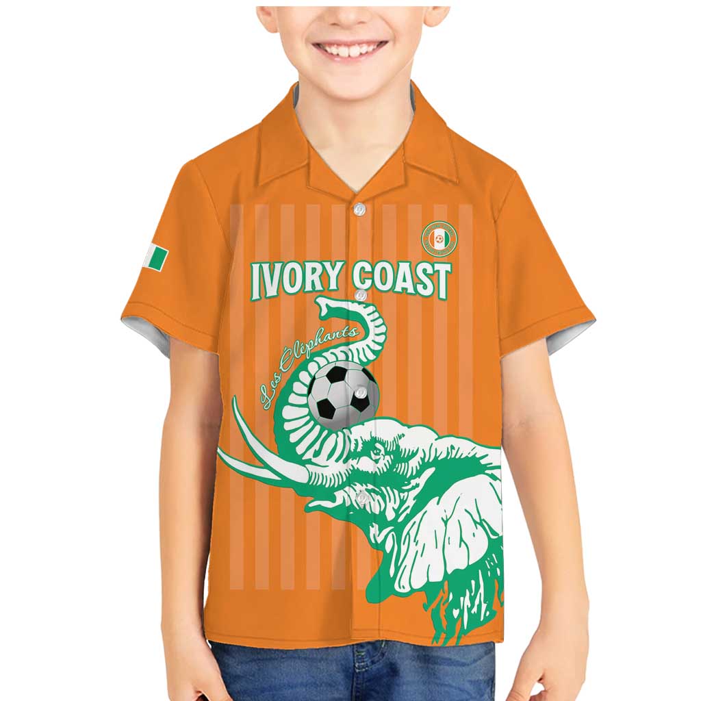 Custom Ivory Coast Football Family Matching Mermaid Dress and Hawaiian Shirt Come On Elephants