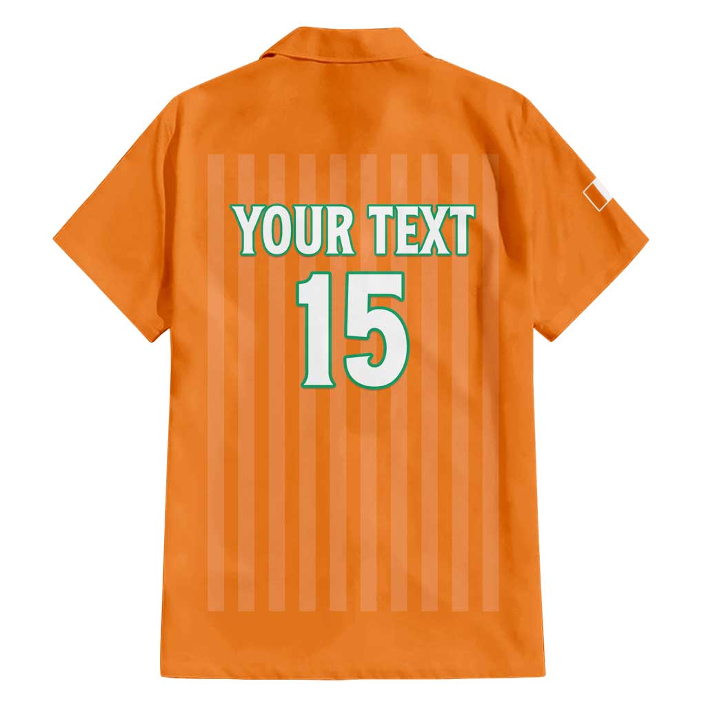 Custom Ivory Coast Football Family Matching Short Sleeve Bodycon Dress and Hawaiian Shirt Come On Elephants