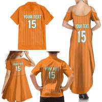 Custom Ivory Coast Football Family Matching Summer Maxi Dress and Hawaiian Shirt Come On Elephants