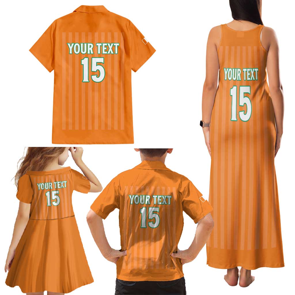 Custom Ivory Coast Football Family Matching Tank Maxi Dress and Hawaiian Shirt Come On Elephants
