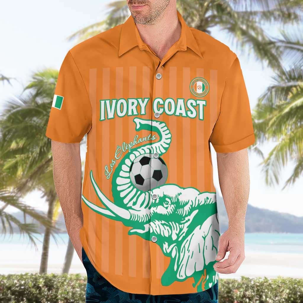 Custom Ivory Coast Football Hawaiian Shirt Come On Elephants