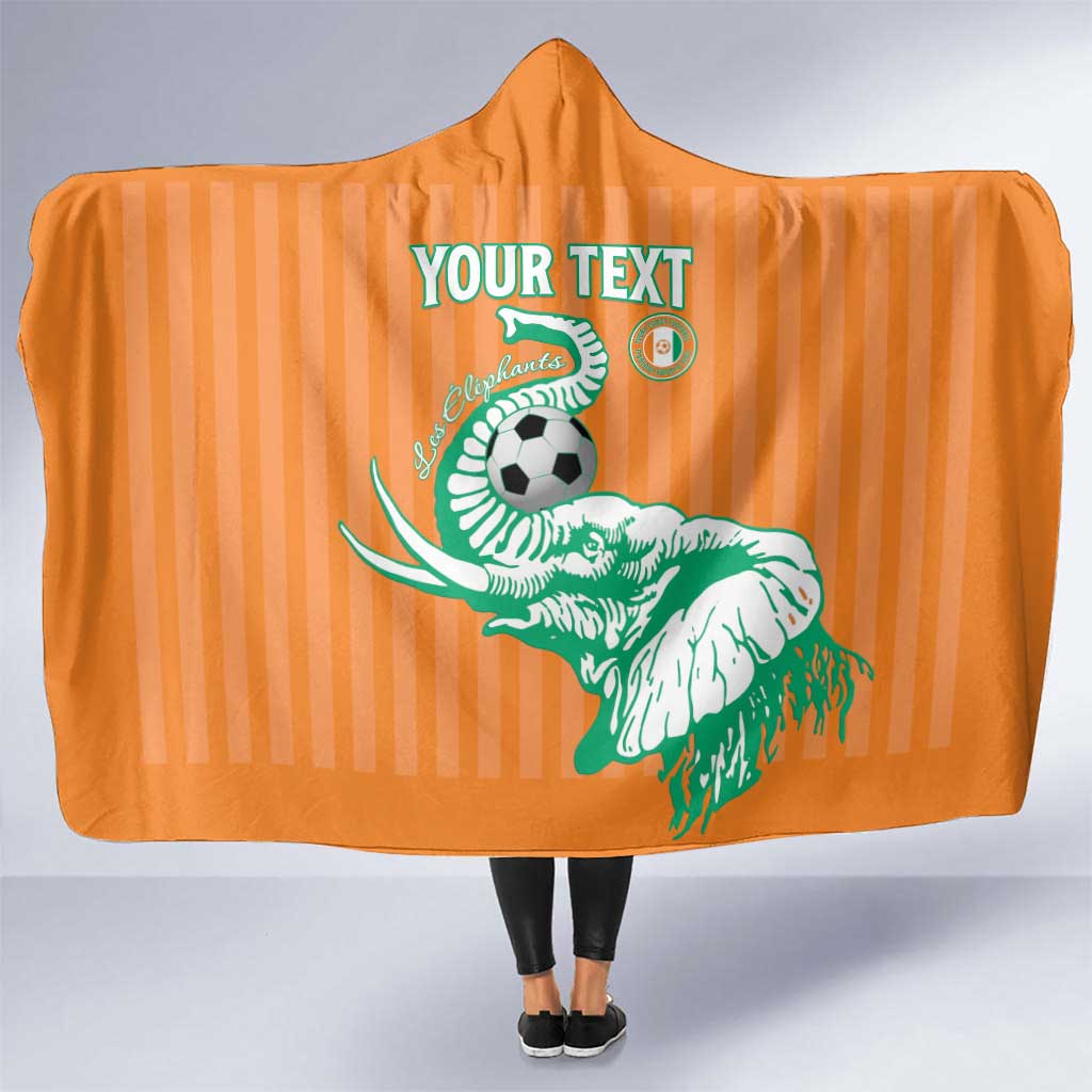 Custom Ivory Coast Football Hooded Blanket Come On Elephants