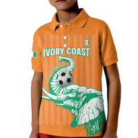 Custom Ivory Coast Football Kid Polo Shirt Come On Elephants